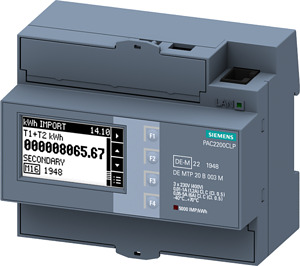 PAC2200-CLP SP DR CT 400V ModbusTCP SENTRON Messgerät 7KM PAC2200, 3-phasig,