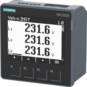 PMD SENTRON PAC3220 LCD DC <60V SENTRON Power Monitoring PAC3220, Fronte