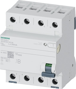 FI-Schutzschalter Typ B 63A 3+N-pol. 300mA 400V 4TE kurzzeitver