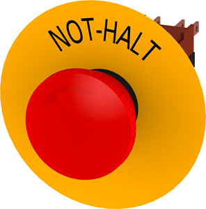 Not-Aus-Pilzdrucktaster 16mm Komplettgerät rot verrastend