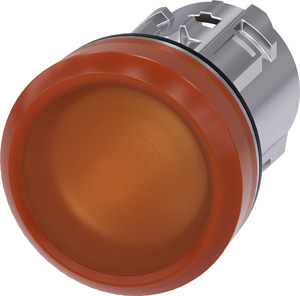 LEUCHTMELDER, AMBER Leuchtmelder, 22mm, rund, Metall, hochgl