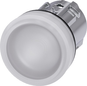 LEUCHTMELDER, WEISS Leuchtmelder, 22mm, rund, Metall, hochgl