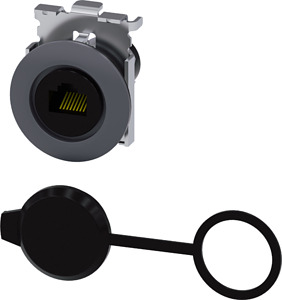 RJ45 Anschluss 30 mm Metall matt RJ45-Buchse rund IP65