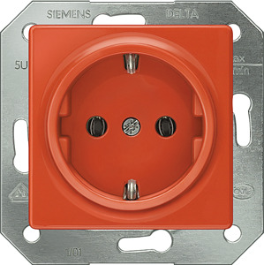 SCHUKO-Steckdose 10/16A DELTA i-system orange