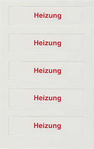 Beschriftungsfeldeinlage DELTA style Heizung-Notschalter