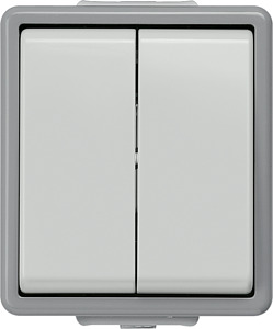 Serienschalter 10A DELTA fläche AP IP44 250V