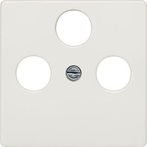 Antennen-Abdeckplatte 55mm DELTA i-system titan-w. TV RF SAT 3-Loch