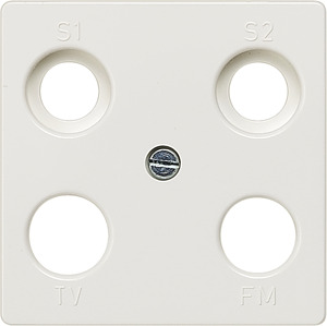 Abdeckplatte Antenne 4-Loch DELTA i-system titanweiss