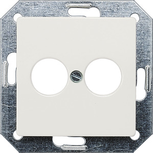 Kleinsteckverbinder-Abdeckplatte DELTA i-system titanweiss 55x55mm