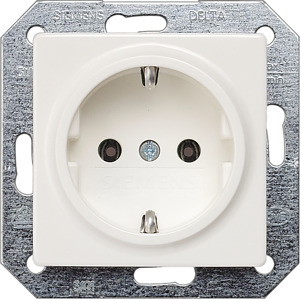 SCHUKO-Steckdose 10/16A DELTA i-system titanweiss