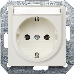 SCHUKO-Steckdose 10/16A DELTA i-system titanweiss