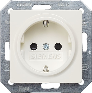 SCHUKO-Steckdose 10/16A DELTA i-system titanweiss