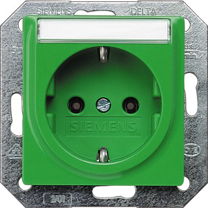 SCHUKO-Steckdose 10/16A DELTA i-system grün