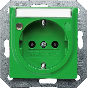 SCHUKO-Steckdose 10/16A DELTA i-system grün