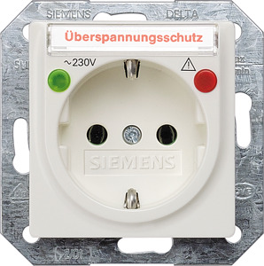 SCHUKO-Steckdose 10/16A DELTA i-system titanweiss Ü-Schutz