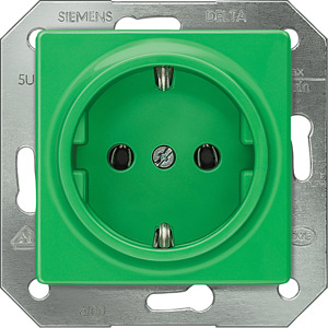 SCHUKO-Steckdose 10/16A DELTA i-system grün