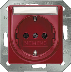 SCHUKO-Steckdose 10/16A DELTA i-system rot