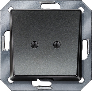Auslass-Abdeckplatte DELTA carbonmetallic 55x55mm