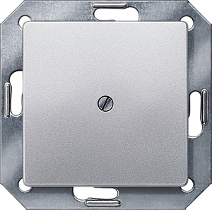 Blindplatte 55x55mm DELTA aluminiummetallic