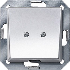 Auslass-Abdeckplatte DELTA aluminiummetallic 55x55mm