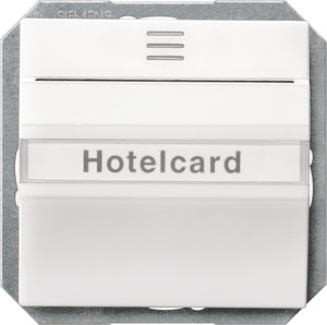 DELTAi-system HotelCard-Schalter beleuchtet titanweiss 55x55mm