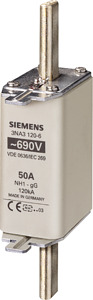 NH1-Sicherungseinsatz 50A GL/GG 690VAC 440VDC mit Stirnmelder