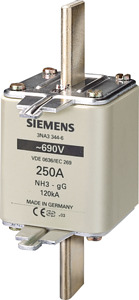 NH3-Sicherungseinsatz 250A GL/GG 690VAC 440VDC mit Stirnmelder