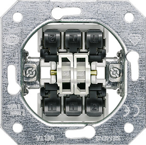Doppel-Wechselschalter-Einsatz DELTA UP 10A 250V