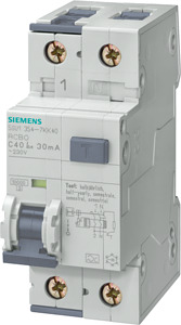 FI/LS-Schutzschalter 100mA 1+N-pol. Typ AC C 10A