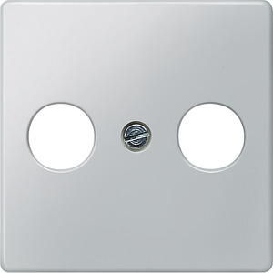 Abdeckplatte 55x55mm DELTA alu-met. TV/RF/SAT-Anschluss