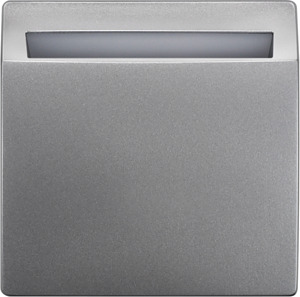 DELTAstyle HotelCard-Schalter platin-metallic beleuchtet 68x68mm