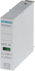 STECKTEIL T2, N-PE, 264V a.c. STECKTEIL T2, N-PE, UC 264V a.c., In 40k