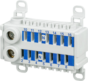 ALPHA 400-ZS N-Klemme 16-polig Farbe blau