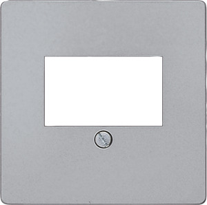 Abdeckplatte TAE 55x55mm DELTA i-system aluminium-metallic