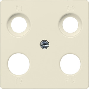 Abdeckplatte Antenne 4-Loch DELTA i-system elektroweiss 55mm