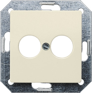 Kleinsteckverbinder-Abdeckplatte DELTA i-system elektroweiss 55x55mm
