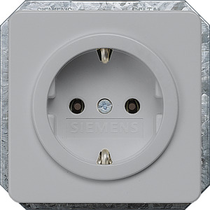 SCHUKO-Steckdose 16A DELTA profil silber