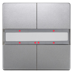 GAMMA instabus Taster 2-fach LED UP 286/3 DELTA style platin-met