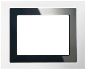 GAMMA instabus Design-Rahmen f.Tuch Panel Glas weiss