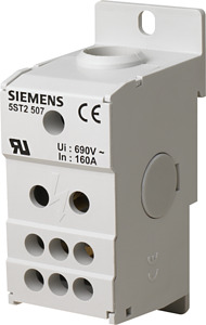 VERTEILERBLOCK 1POL 160A 690V Verteilerblock 1-pol., 160A, 690V Eingan