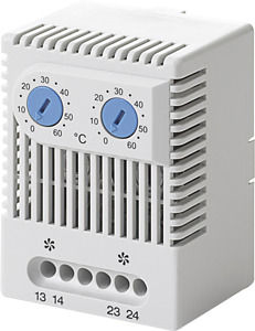 Zwillings-Thermostat je 0 bis +60C ZR01 SCHL. u. SCH.