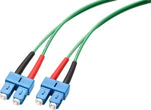 Fiber Optic Multimode Cord SC/SC 50/125 2x 2 SC Duplex-Stecker 1m