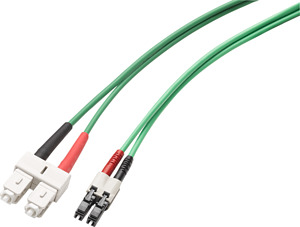 Fiber Optic Multimode Cord SC/LC 50/125 1xSC Duplex- 1xLC Duplex-Stecker