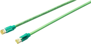 IE TP-Leitung CAT6A 0,3m 2xRJ45-Stecker(8p) PE/FRNC grün