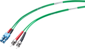 Fiber Optic Multimode Cord ST/LC 50/125 1x LC Duplex- 2x ST-Stecker 1m