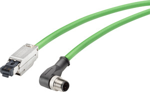 IE Leitung,2x2,5m,D-kod.,Cat5e,PVC, robust
