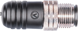 Eingangsbrücke M12 für sichere Module schwarz