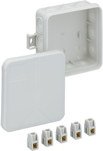 Abzweigdose IP55 max. 2,5mm² IK07 SK II Ui 400VAC VDE hfr
