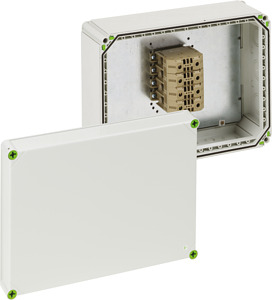 Abzweigkasten IP65 max. 150mm² IK08 SK II UNi=690VAC hfr