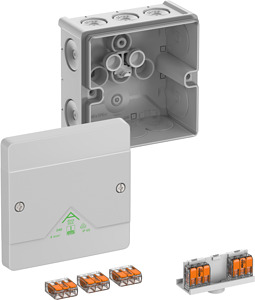 Abzweigkasten IP66 max. 4mm² IK07 SK II Ui 450VAC Ui 450VDC DLG VDE hfr